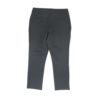 Black Solid Chino Capris