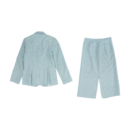 Vintage Gray Solid Skirt Set