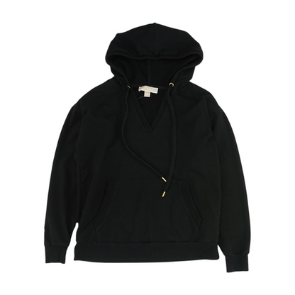 Black Solid Hoodie Pullover