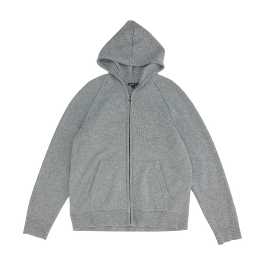 Gray Solid Cardigan Sweater