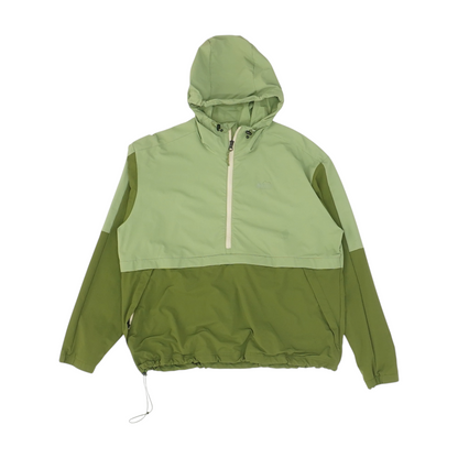 Green Color Block Fleece Pullover