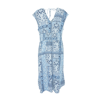Blue Print Midi Dress