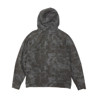 Gray Print Hoodie Pullover