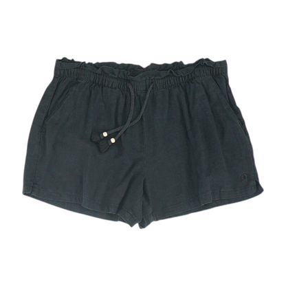 Black Solid Knit Shorts