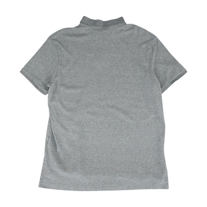 Gray Solid Short Sleeve Polo