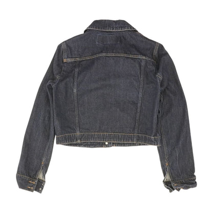 Navy Solid Denim Jacket