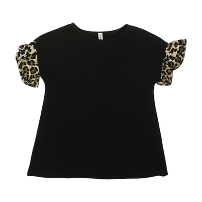 Black Color Block Blouse