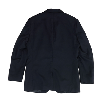Navy Solid Wool Sports Coat