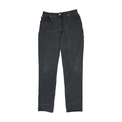 Black High Rise Relaxed Jeans