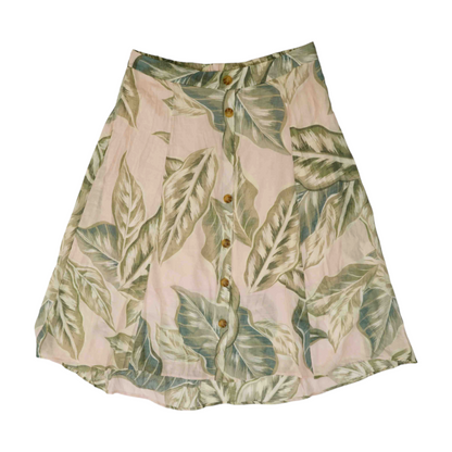 Pink Tropical Midi Skirt