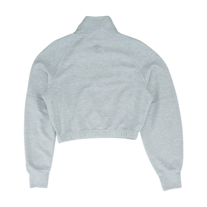 Gray Solid 1/4 Zip Pullover