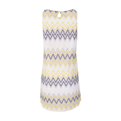 Yellow Chevron Midi Dress