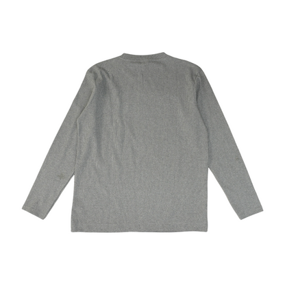 Gray Solid Pullover Sweater