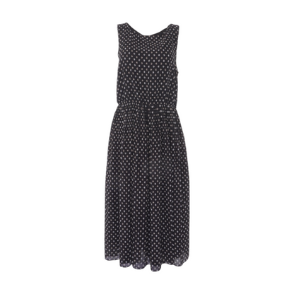 Black Floral Midi Dress