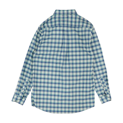 Blue Plaid Long Sleeve Button Down