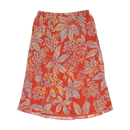 Red Floral Midi Skirt