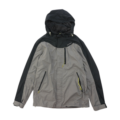 Gray Solid Rain Jacket