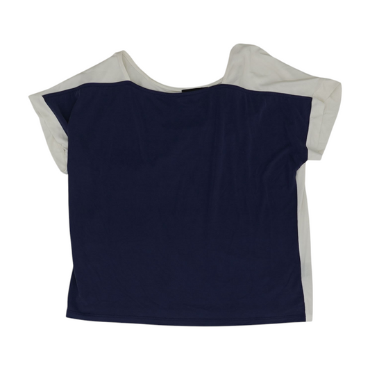Navy Color Block Blouse
