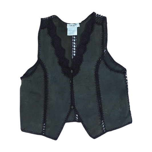 Vintage Brown Solid Vest