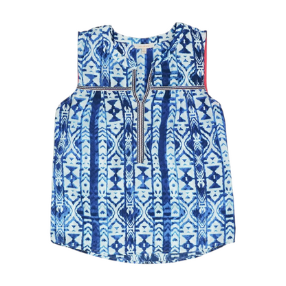 Blue Abstract Blouse