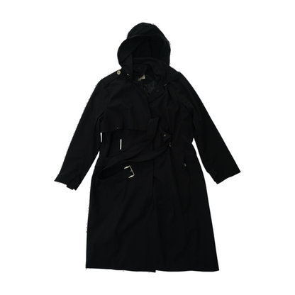Black Solid Rain Coat