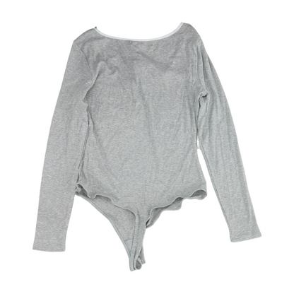 Gray Bodysuit Blouse