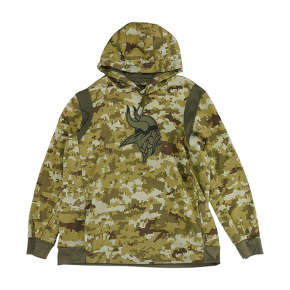 Green Minnesota Vikings Camo Hoodie Pullover