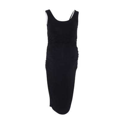 Black Maternity Midi Dress