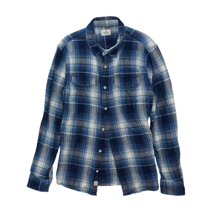 Blue Plaid Flannel Button Down