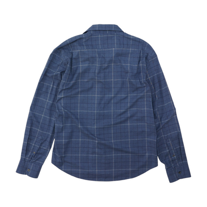 Vintage Blue Check Long Sleeve Button Down