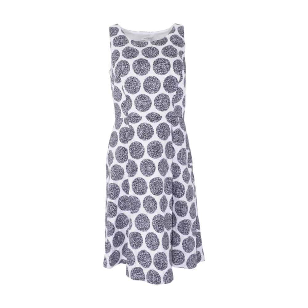 White House Black Market White Polka Dot Midi Dress – Image 1