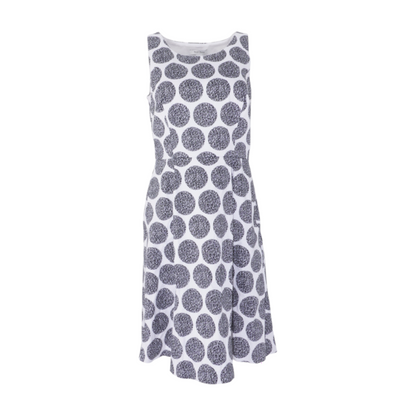White House Black Market White Polka Dot Midi Dress – Image 1