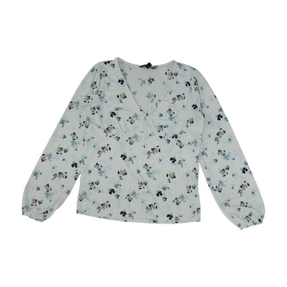 White Floral Blouse