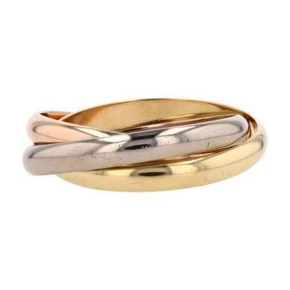 18K Tri-Tone Gold Band