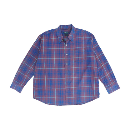 Red Plaid Long Sleeve Button Down
