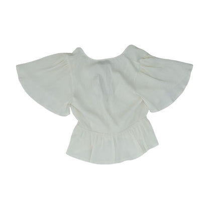 White Cropped Blouse