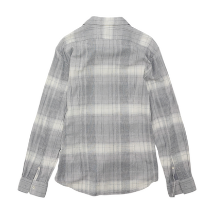 Gray Plaid Long Sleeve Button Down
