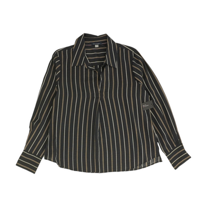 Navy Striped Button Down