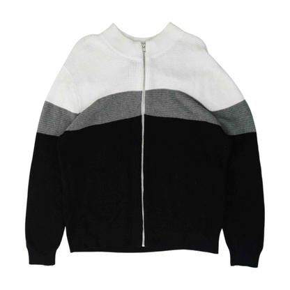 Multi Color Block Cardigan Sweater