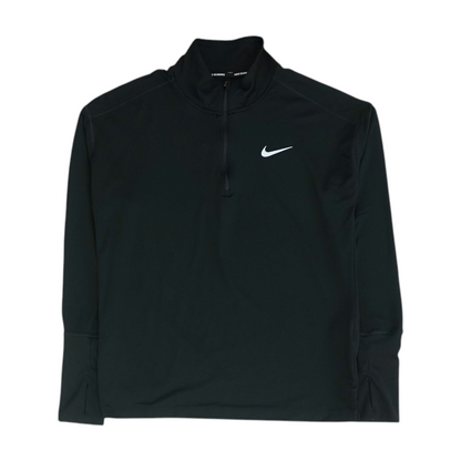 Black Solid 1/4 Zip Pullover