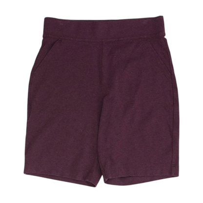Burgundy Solid Active Shorts