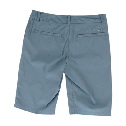 Gray Solid Chino Shorts