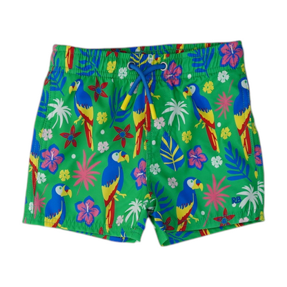 Green Graphic Swim Bottom