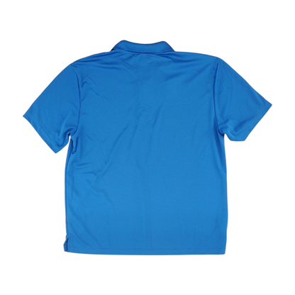 Blue Solid Short Sleeve Polo
