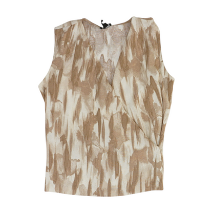 Tan Abstract Blouse