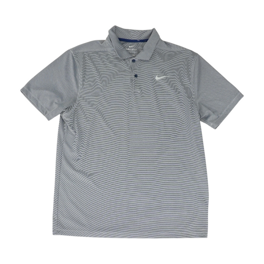 Blue Solid Short Sleeve Polo
