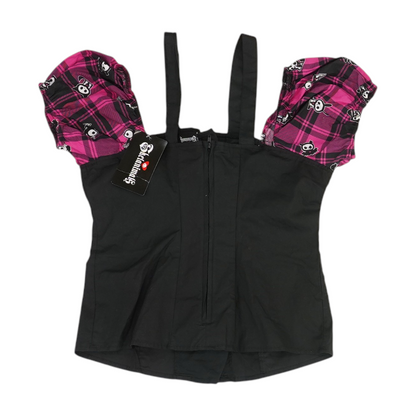 Black Color Block Blouse