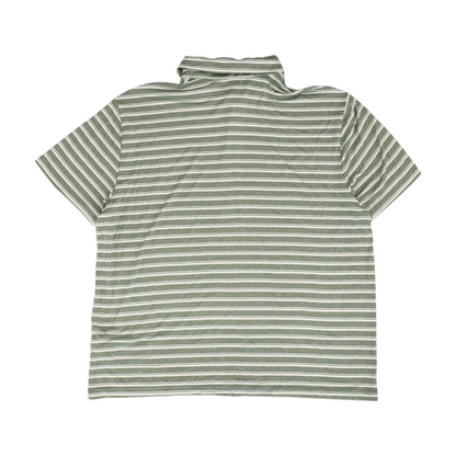 Green Striped Short Sleeve Polo