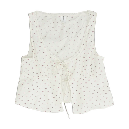 White Floral Blouse