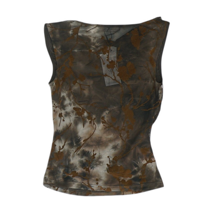 Brown Floral Blouse